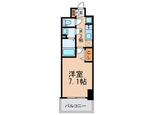 ﾌﾟﾚｻﾝｽOSAKADOMECITYｸﾛｽﾃｨ(1405)の物件間取画像